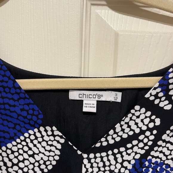 Chicos Maxi Tiered patterned dress. NWT size 3 16/18 - Picture 5 of 6